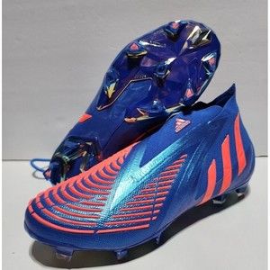 ADIDAS PREDATOR EDGE+ FG LACELESS SOCCER CLEATS SHOES BLUE GZ9002 MEN'S SIZE 5.5